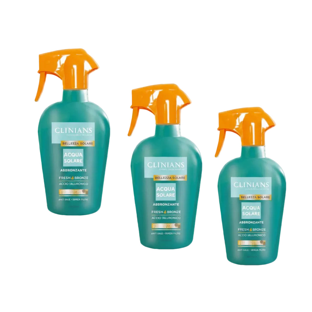Clinians Acqua Solare Abbronzante Fresh&Bronze 450ml 3 Pezzi