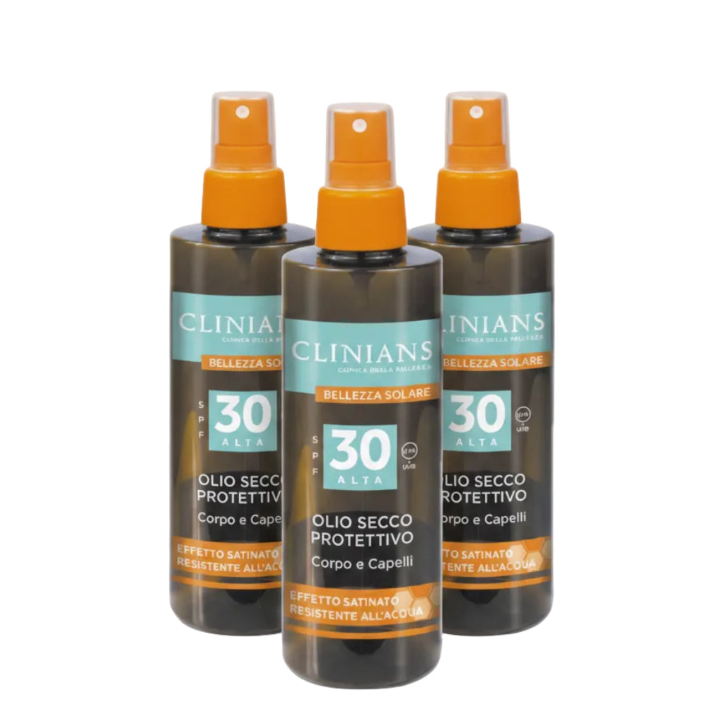 Clinians Olio Secco Protettivo SPF 30 150ml 3 Pezzi