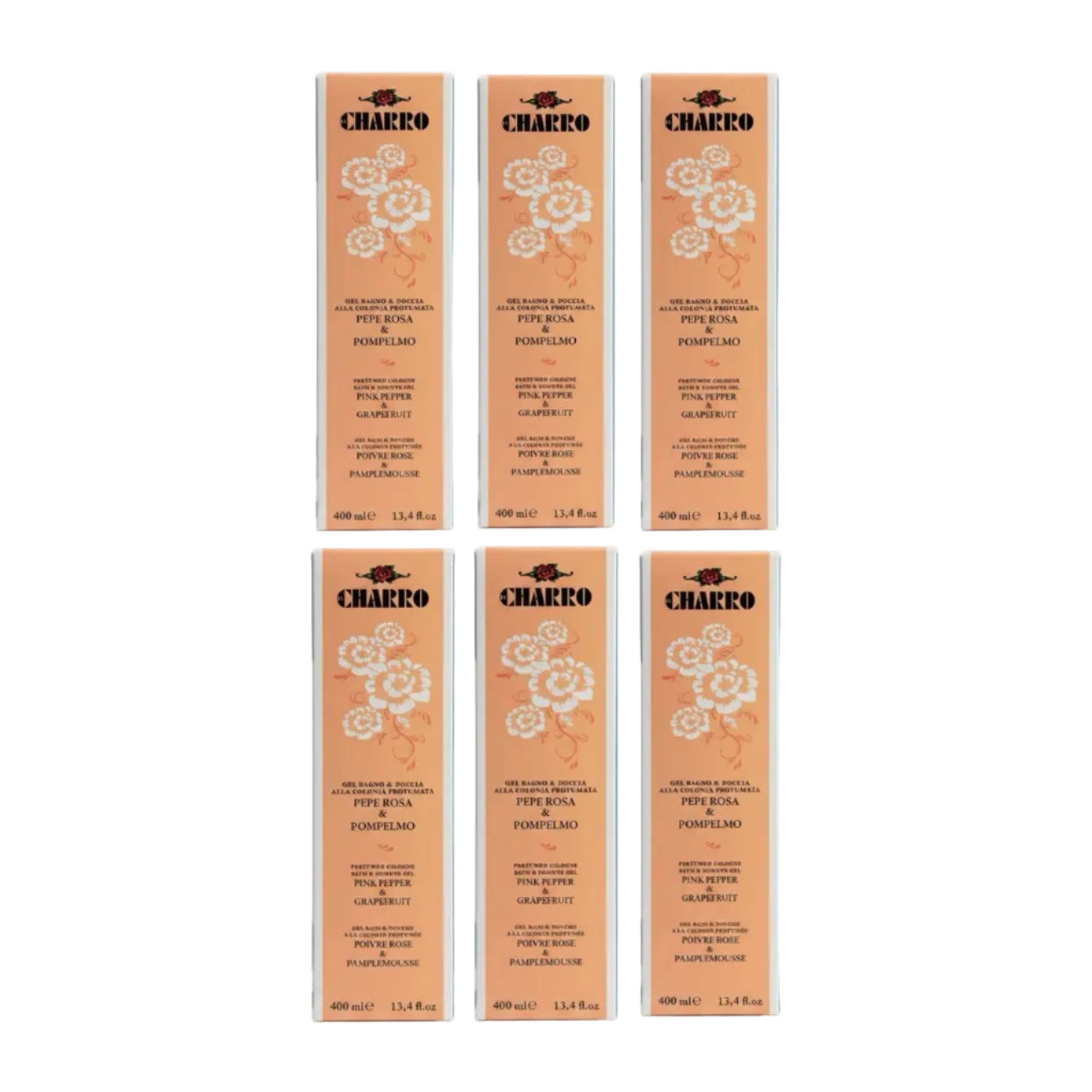 El Charro Pepe Rosa & Pompelmo Gel Doccia 400ml 6 Pezzi
