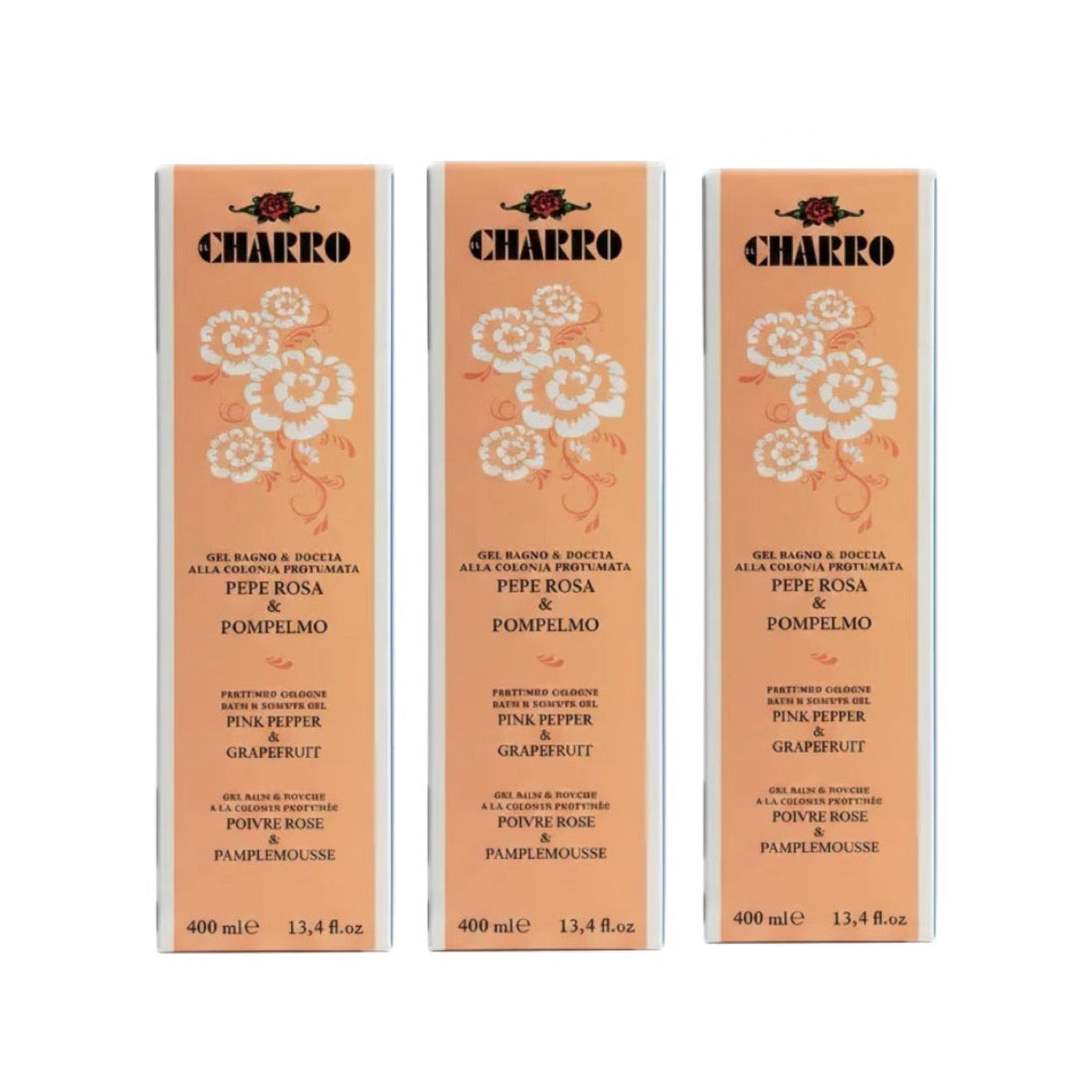El Charro Pepe Rosa & Pompelmo Gel Doccia 400ml 3 Pezzi