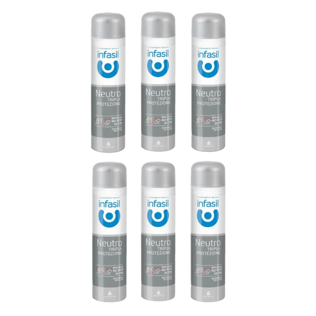 Infasil Deo Spray Neutro Tripla Protezione 6 Pezzi