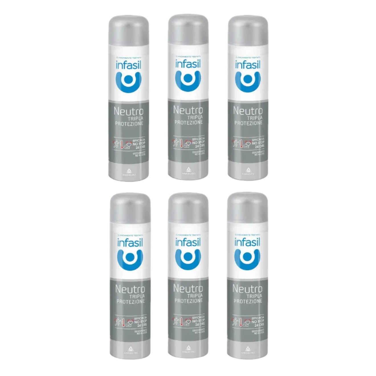 Infasil Deo Spray Neutro Tripla Protezione 6 Pezzi