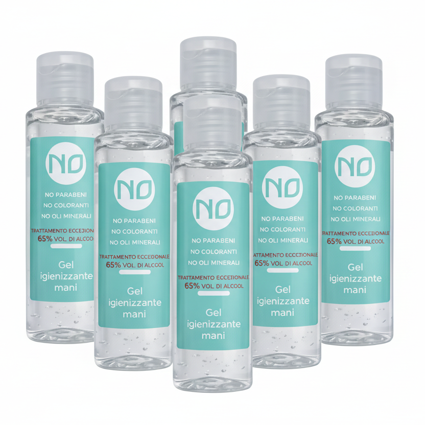 Gel Igienizzante Mani 65% Alcool 6 Pezzi