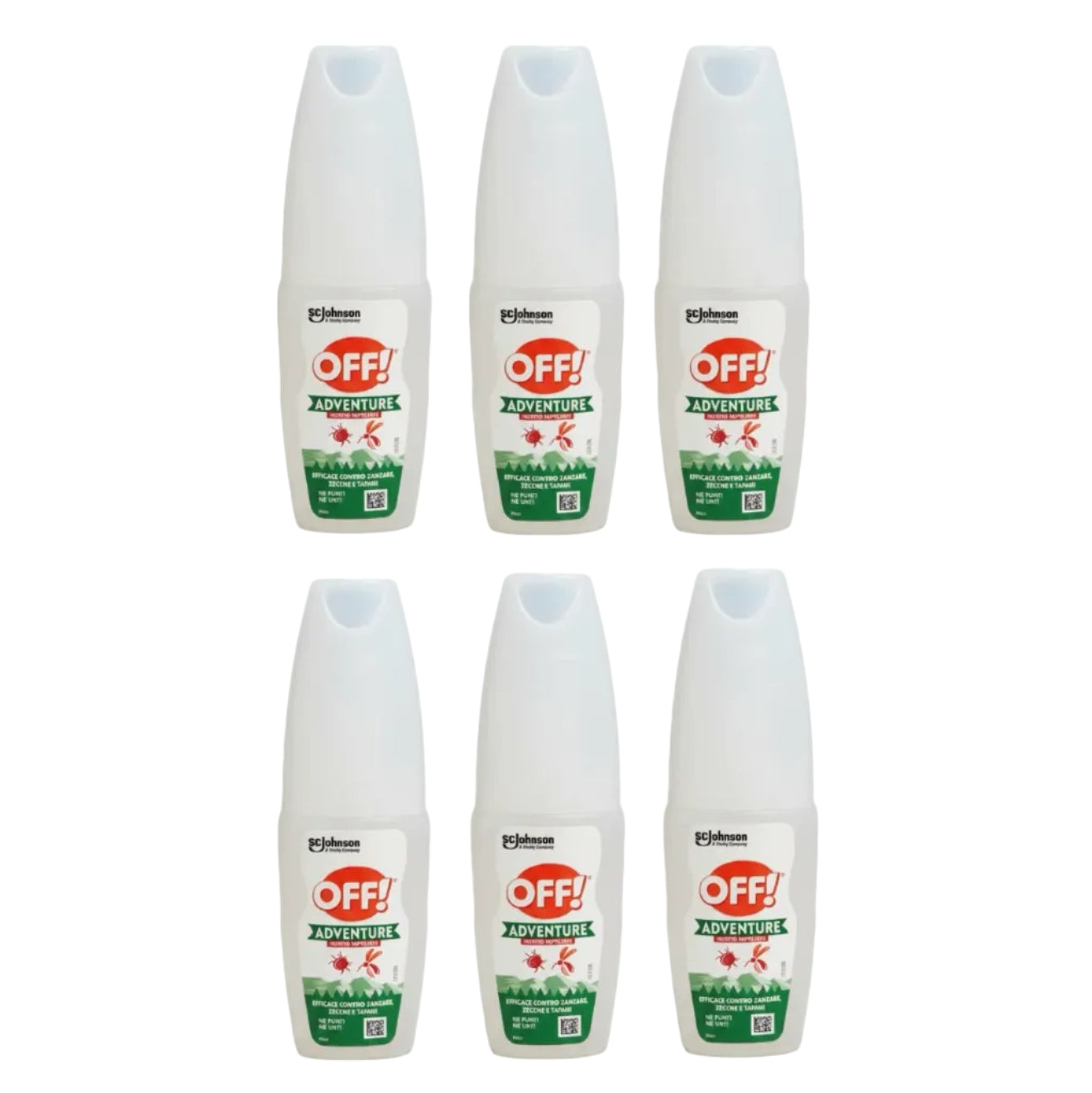 Off! Adventure Insetto Repellente 100ml 6 Pezzi