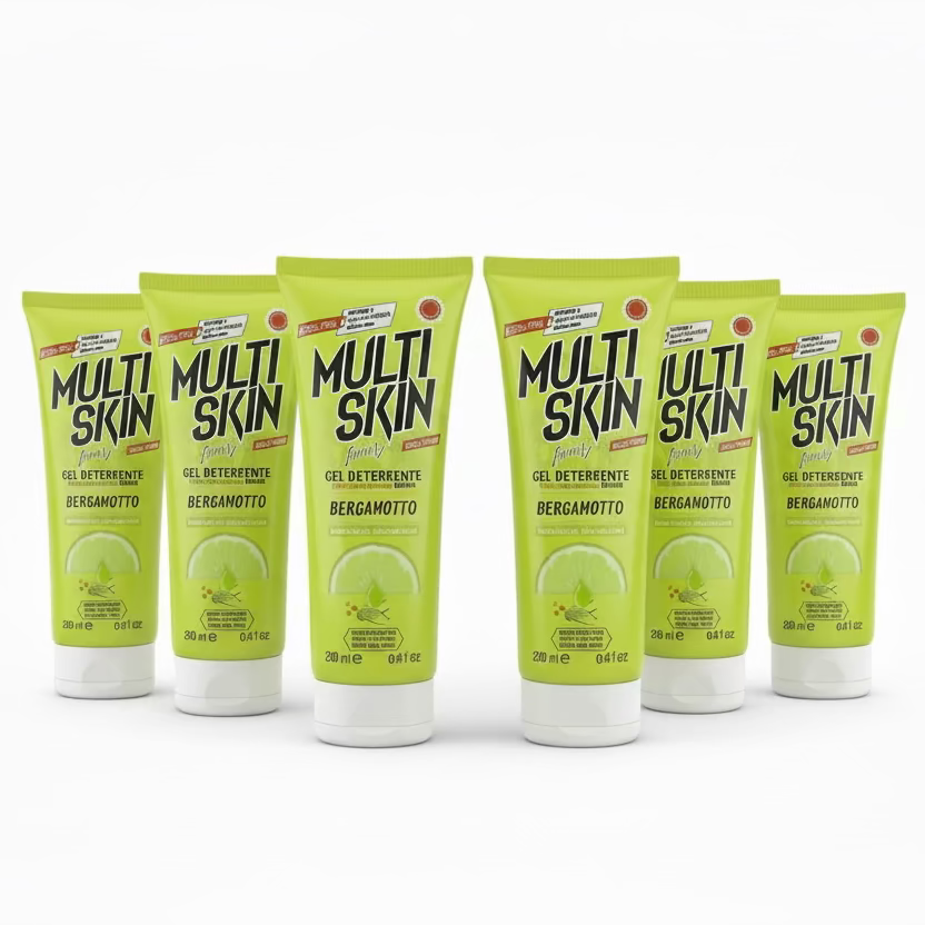 Multiskin Family Gel Igienizzante Bergamotto 6 Pezzi