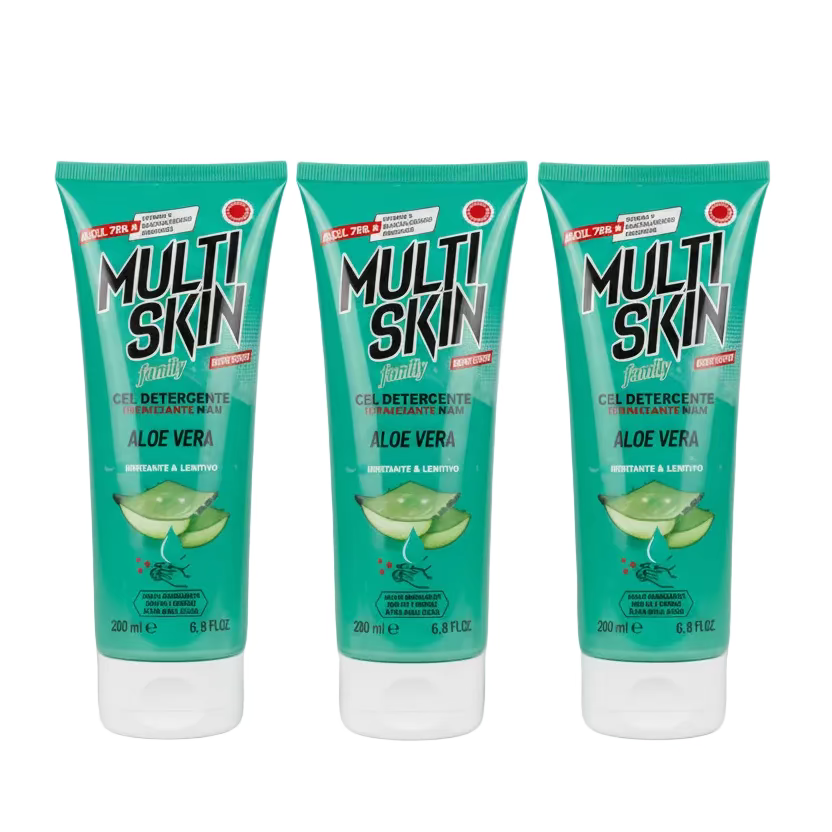 Multiskin Family Gel Nettoyant Aloe Vera Lot de 3