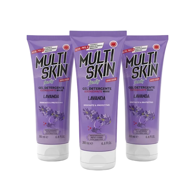 Multiskin Family Hand Sanitizer Gel Lavender 3 Pieces