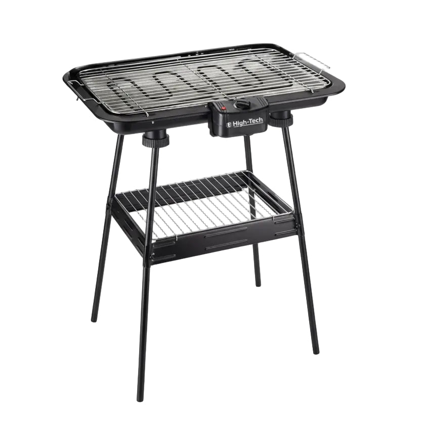 High-Tech Griglia BBQ 2000W Con Gambe Griglia 32X22cm