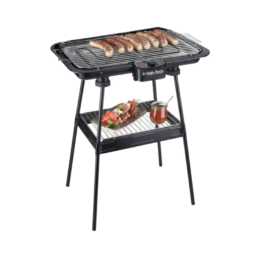 High-Tech Griglia BBQ 2000W Con Gambe Griglia 32X22cm