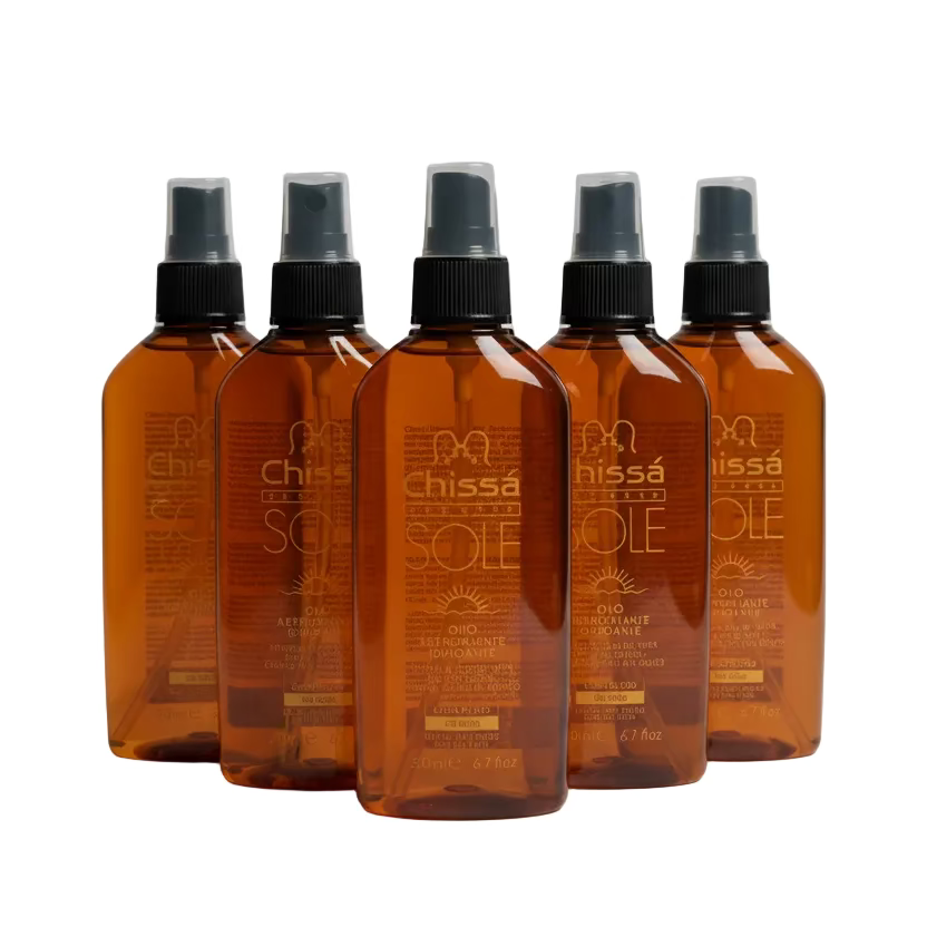 Chissá Olio Abbronzante Idratante Spray 5 Pezzi