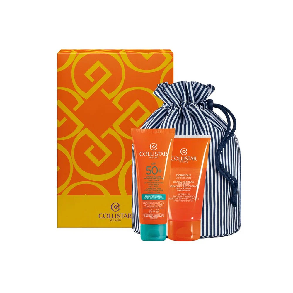 Collistar Cofanetto Crema Solare Protezione Attiva SPF 50+ E Doposole Doccia-Shampoo