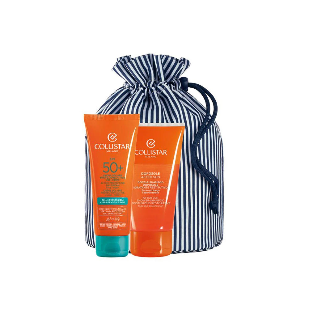 Collistar Cofanetto Crema Solare Protezione Attiva SPF 50+ E Doposole Doccia-Shampoo