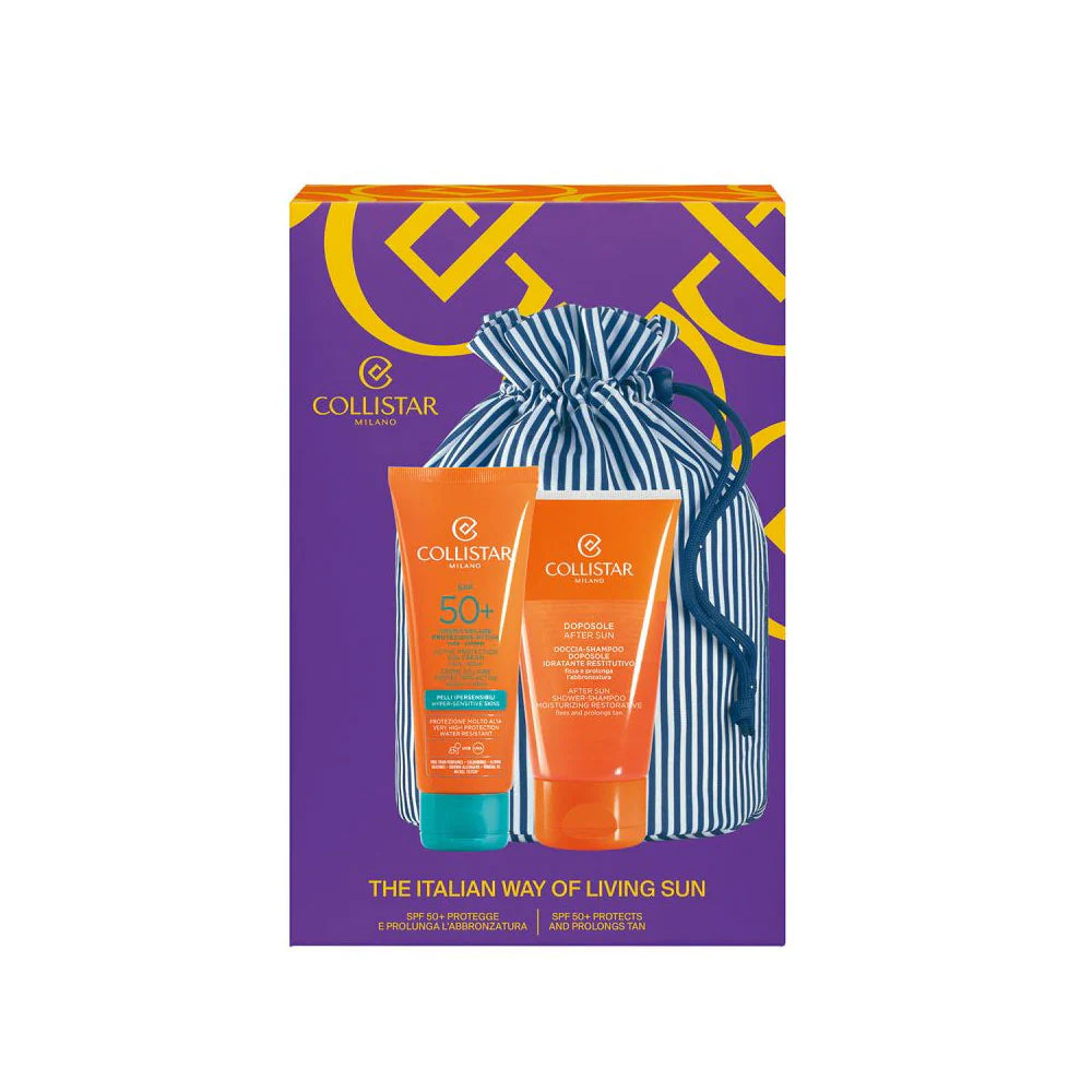 Collistar Cofanetto Crema Solare Protezione Attiva SPF 50+ E Doposole Doccia-Shampoo