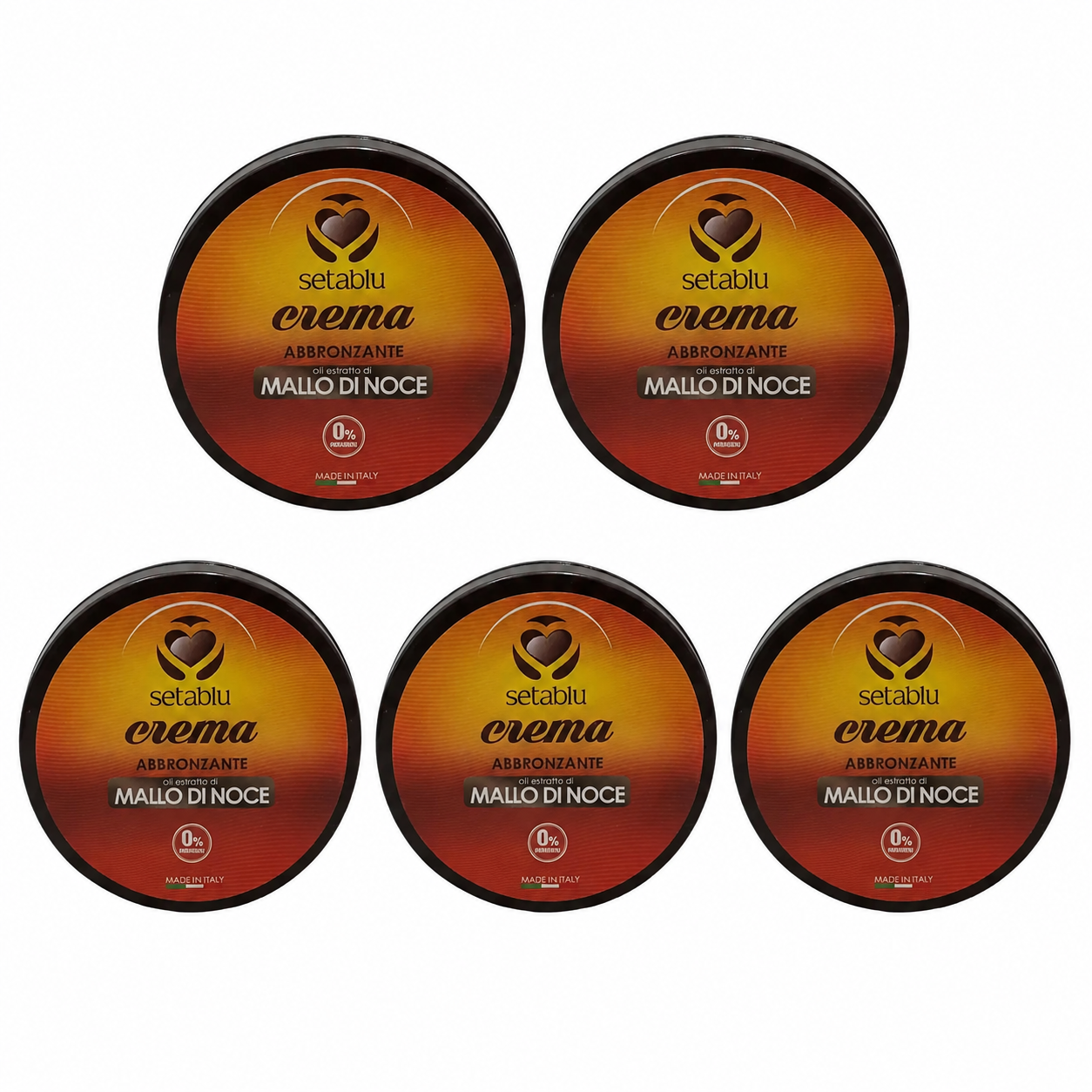 Setablu Crema Abbronzante Al Mallo di Noce 100g 5 Pezzi