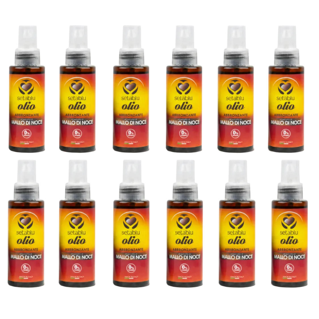 Setablu Olio Abbronzante All'Estratto Di Mallo Di Noce 12 Pezzi