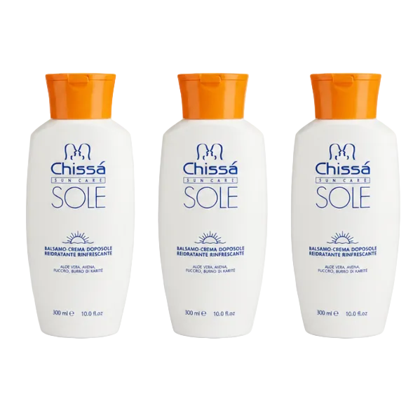 Chissá Balsamo-Crema Doposole Reidratante Rinfrescante 300ml 3 Pezzi