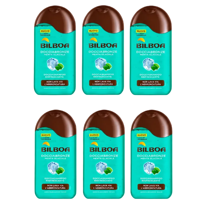 Bilboa Docciabronze Rinfrescante Menta Glaciale 220ml 6 Pezzi