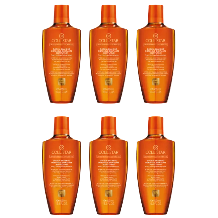 Collistar Doccia-Shampoo Doposole Idratante Restitutivo 400ml 6 Pezzi