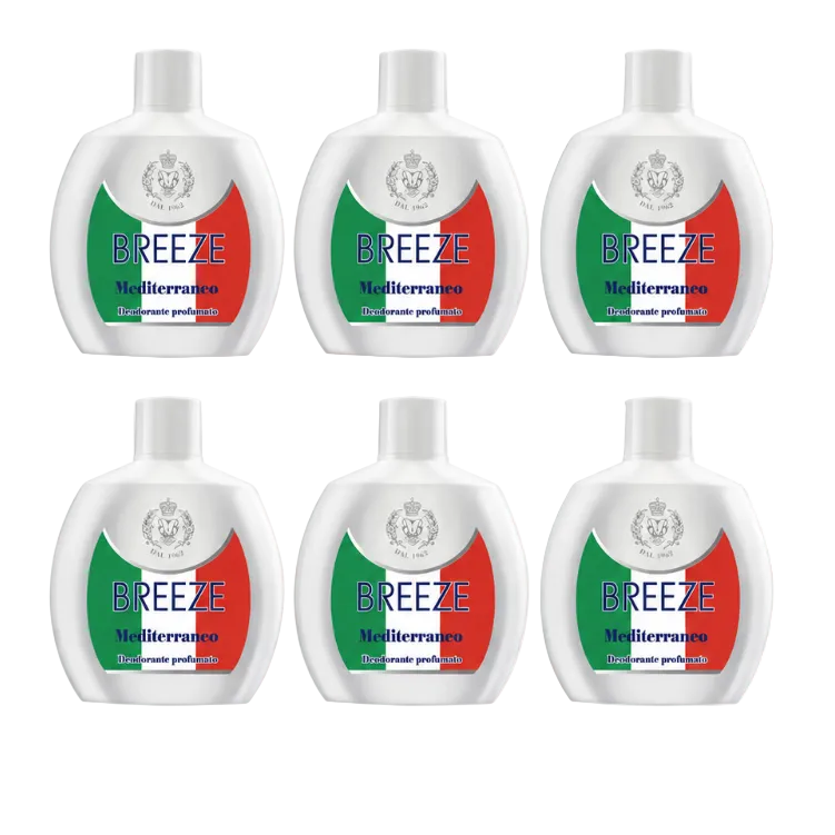 Breeze Mediterraneo Deodorante Squeeze 100ml 6 Pezzi