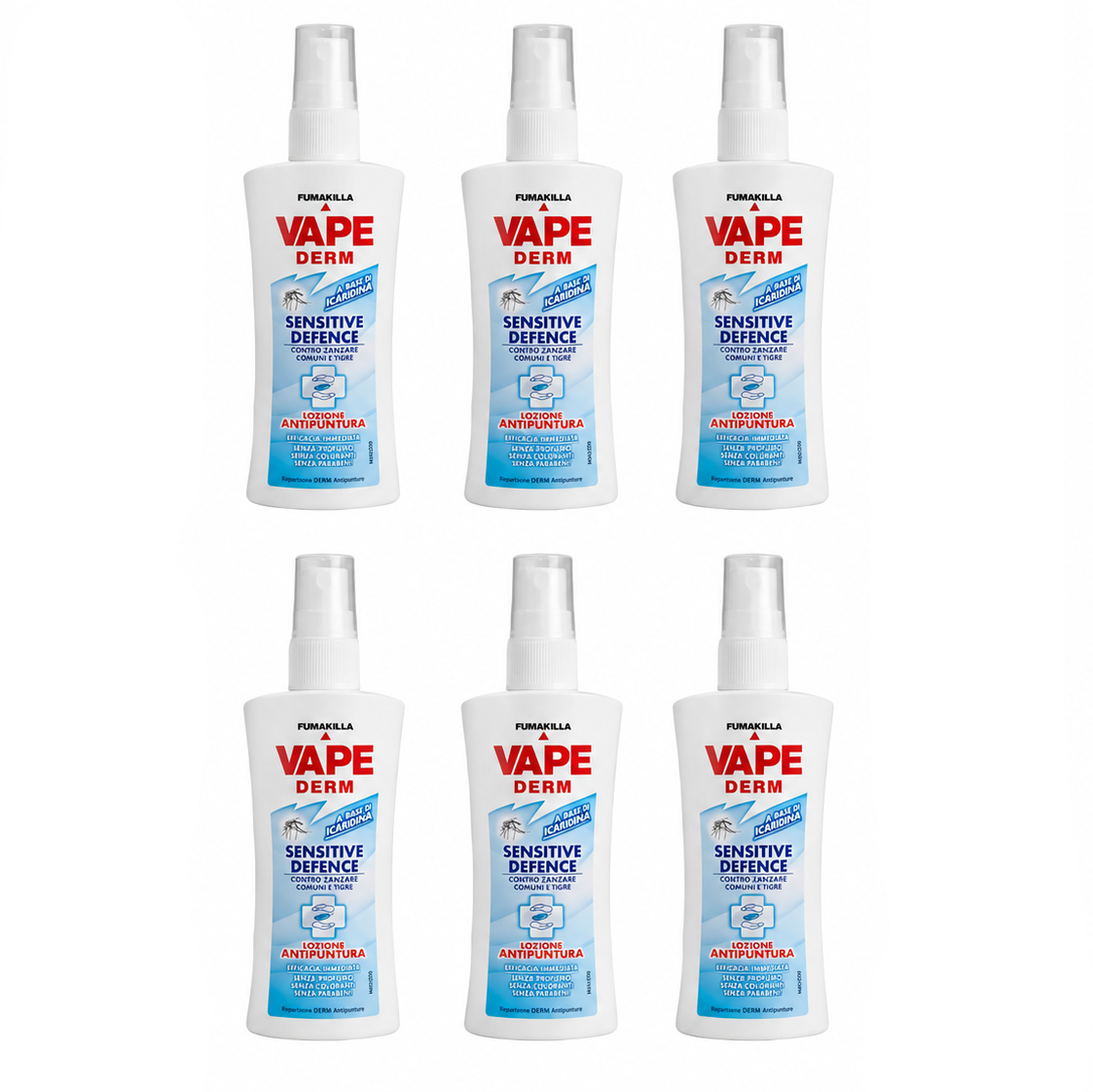 Vape Derm Sensitive Defence Antipuntura 100ml 6 Pezzi