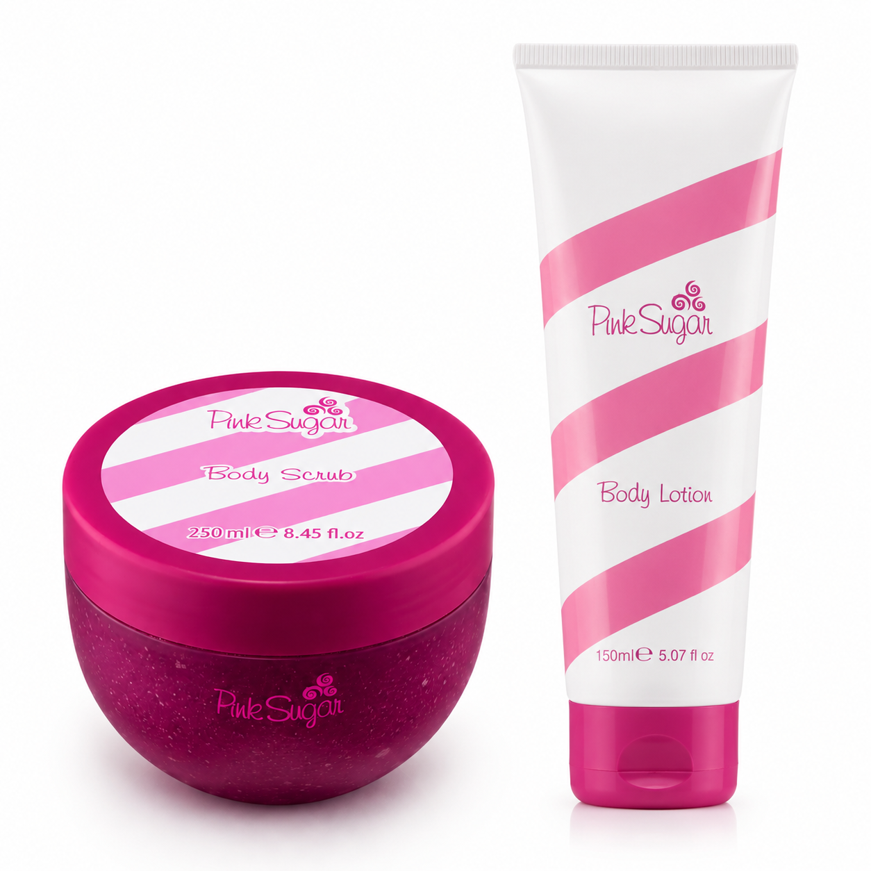 Pink Sugar Body Scrub 250ml + Creamy Body Lotion 150ml
