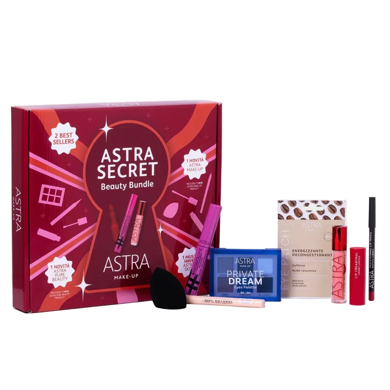 Astra Make-Up Secret Beauty Bundle Set 8 Prodotti Mix