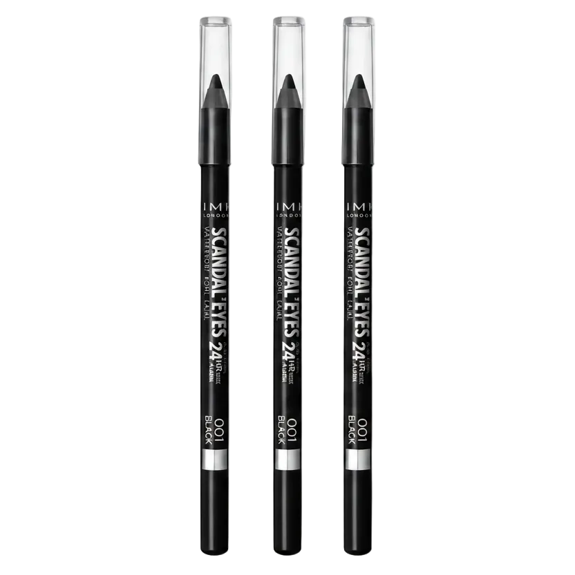 Rimmel Scandal'Eyes 24H 001 Black 3 Pezzi