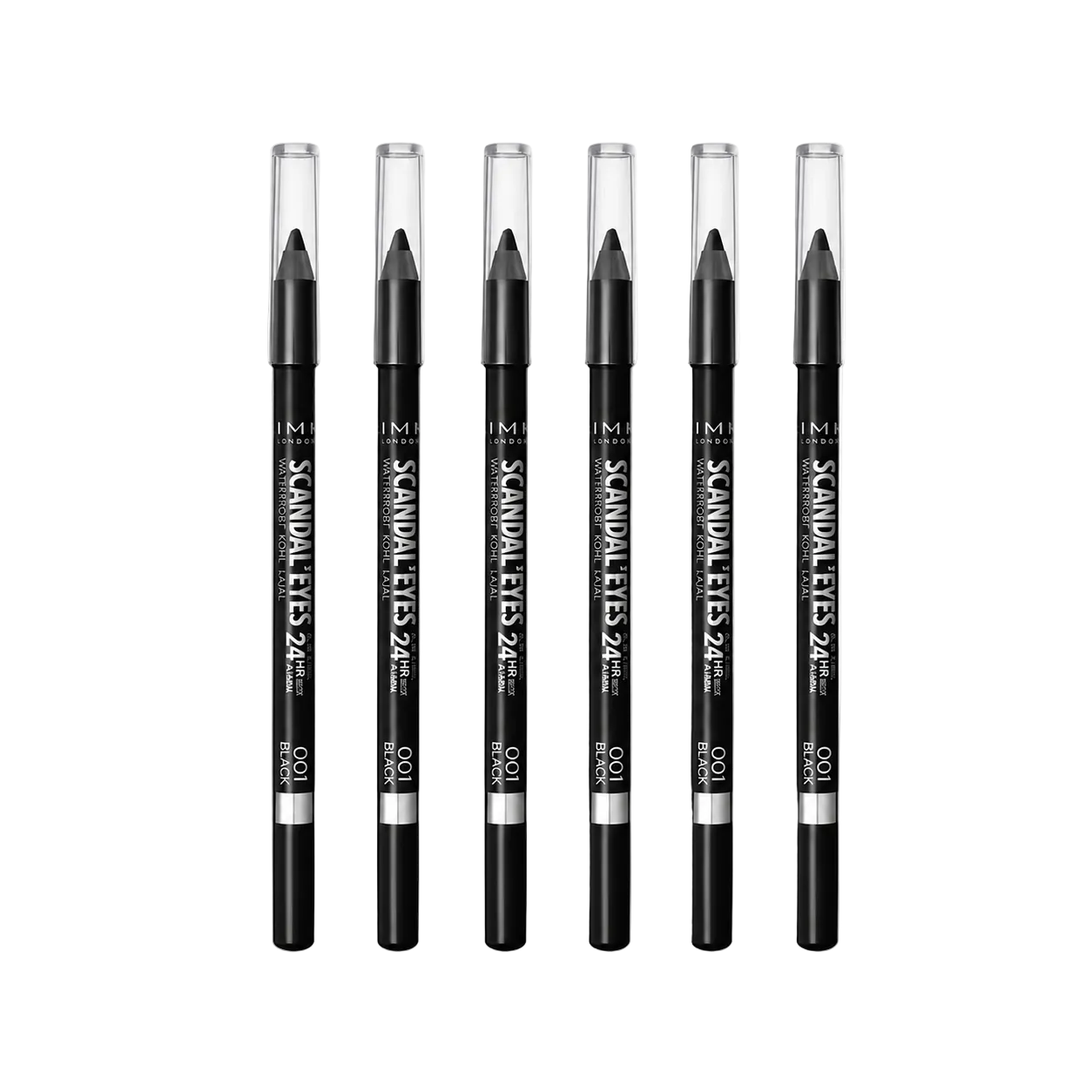 Rimmel Scandal'Eyes 24H 001 Black 6 Pezzi