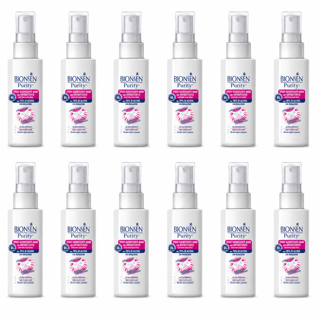 Bionsen Purity Spray Igienizzante Mani 80ml 12 Pezzi