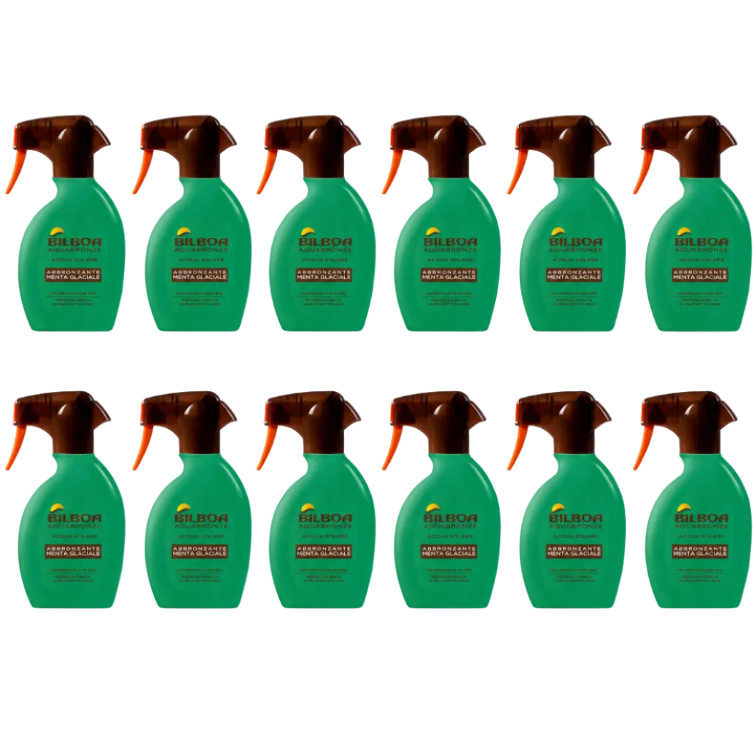 Bilboa Acqua Solare Abbronzante Menta Glaciale 250ml 12 Pezzi