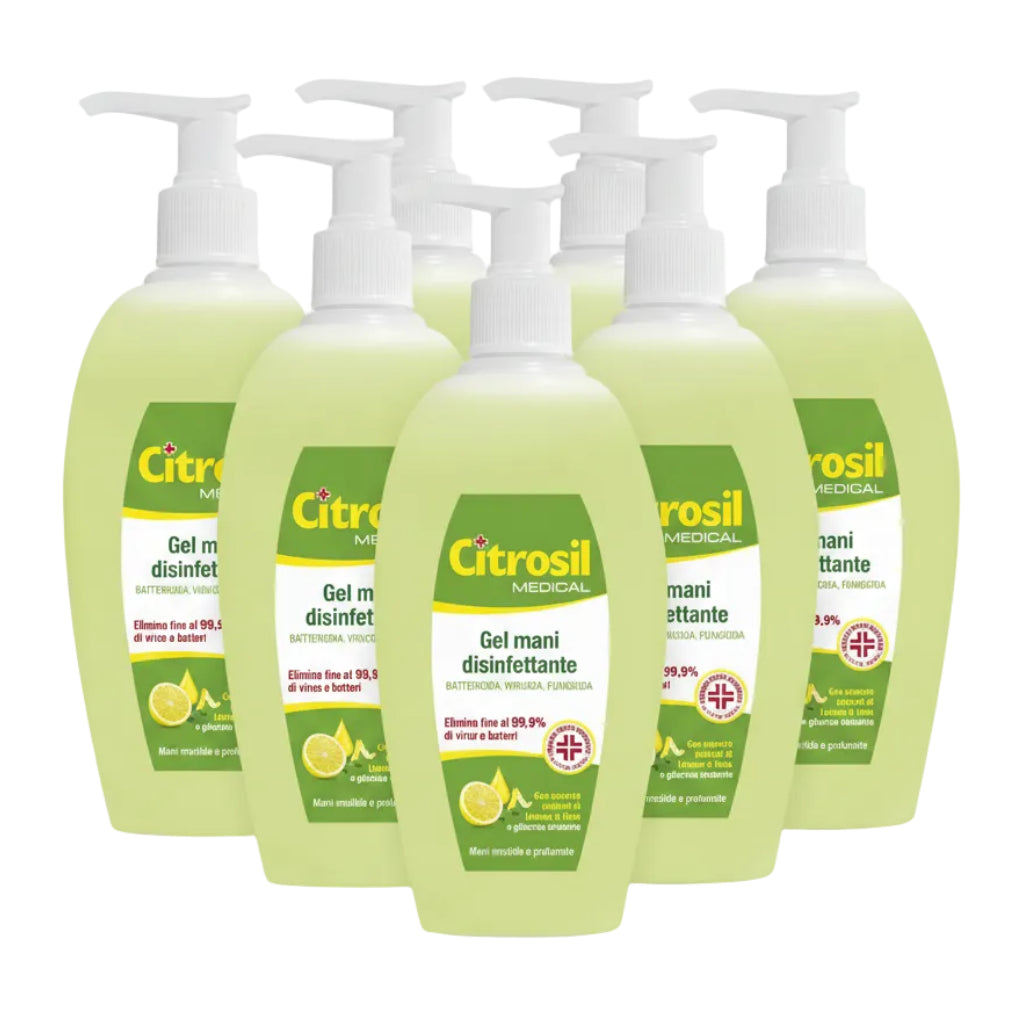 Citrosil Medical Gel Mani Disinfettante Limone 280ml 7 Pezzi