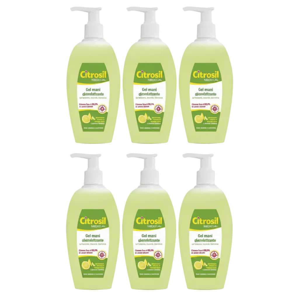 Citrosil Medical Gel Mani Disinfettante Limone 280ml 6 Pezzi