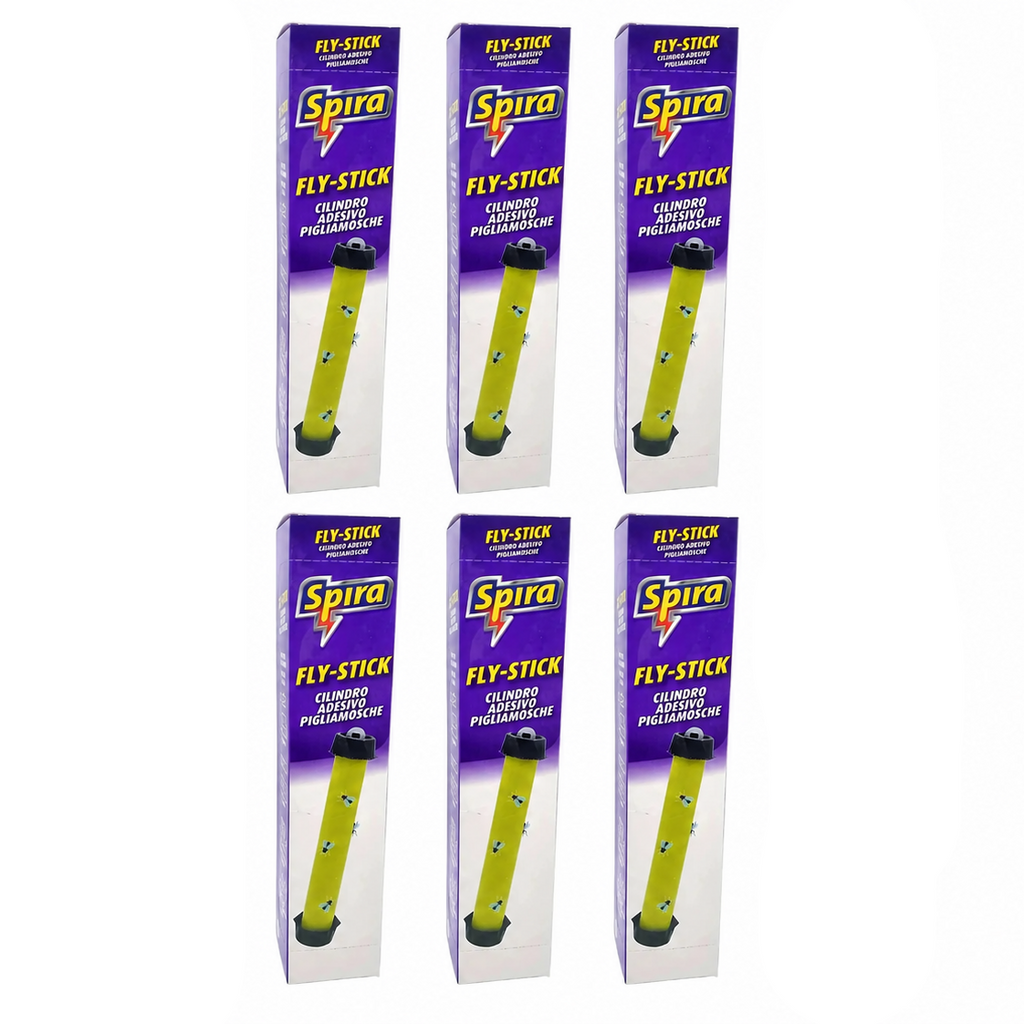 Spira Fly-Stick Cilindro Adesivo Pigliamosche 6 Pezzi