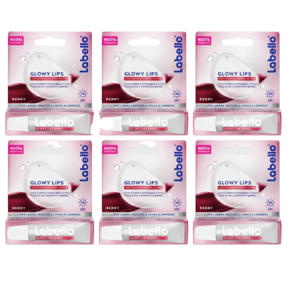 Labello Glowy Lips Berry SPF30 10ml 6 Pezzi