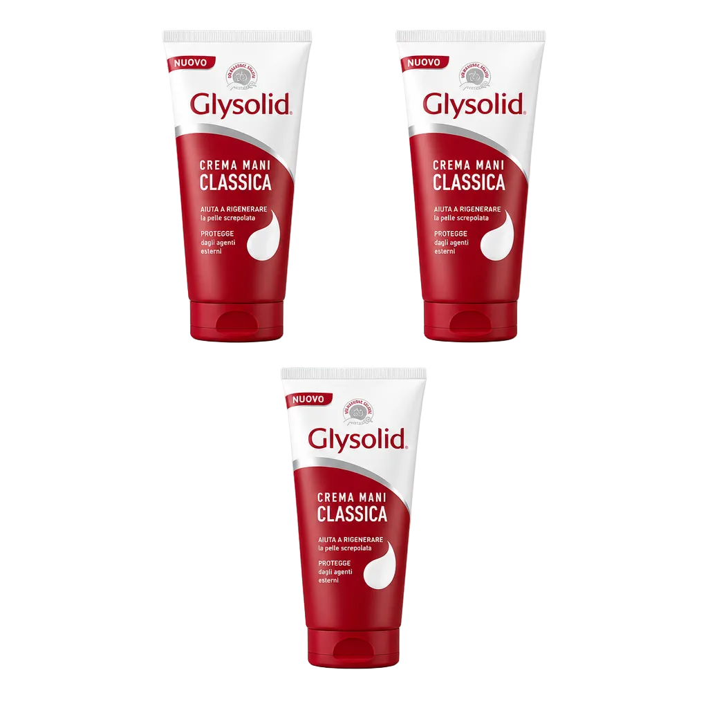 Glysolid Crema Mani Classica 100ml 3 Pezzi