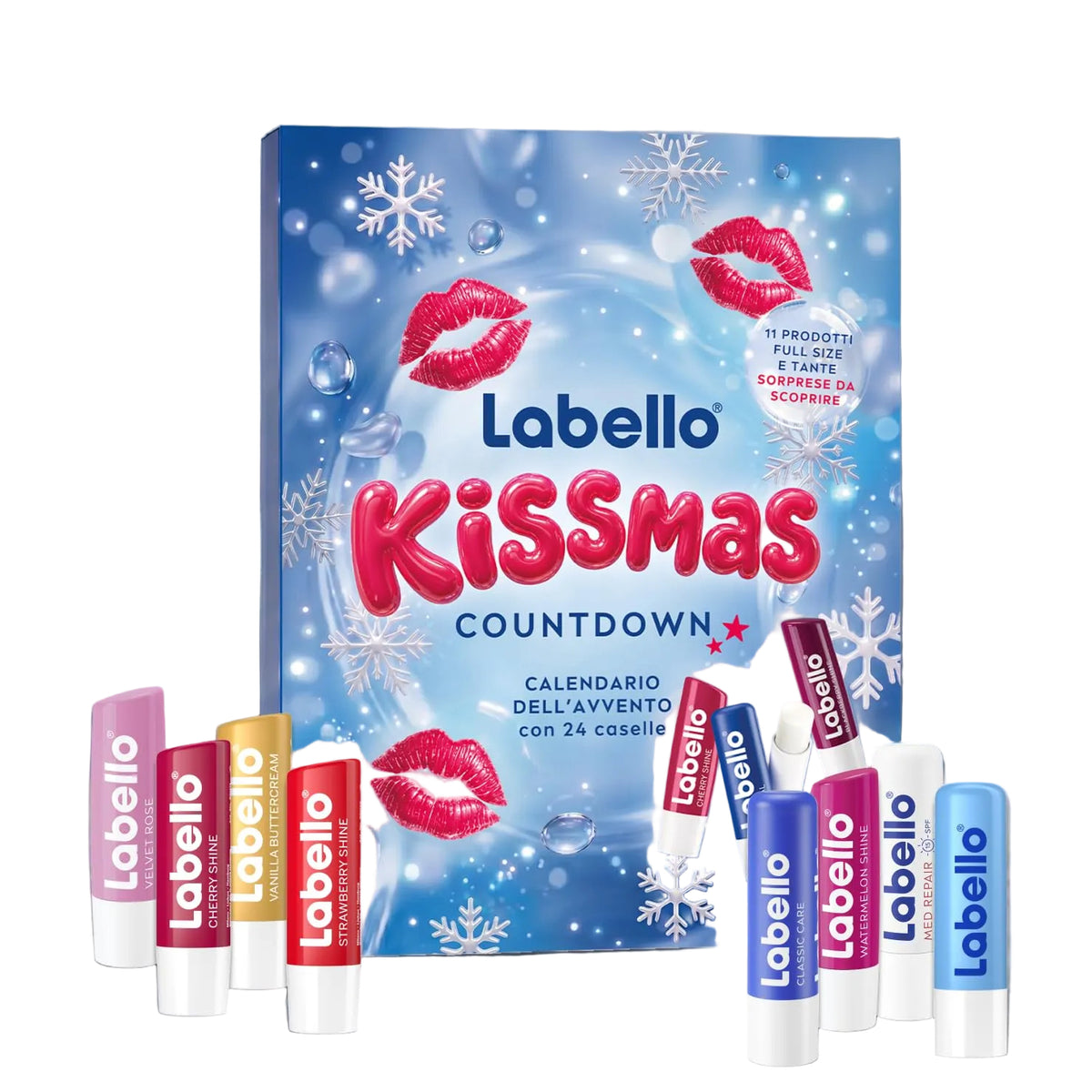 Labello Kissmas Countdown Calendario Dell' Avvento 24 Caselle