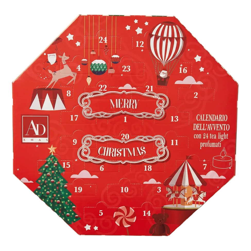 AD Xmas Calendario Dell'Avvento 24 Caselle Tea Light Profumati