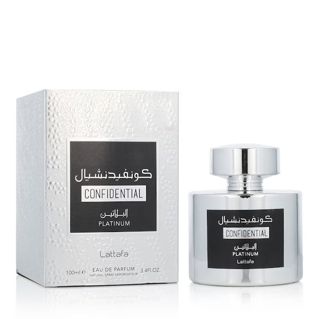 Confidential Platinum Lattafa Eau De Parfum 100ml